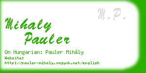 mihaly pauler business card